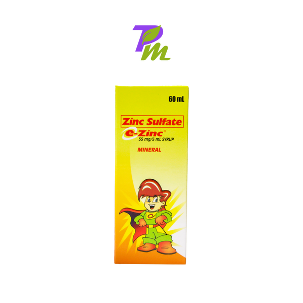 E-ZINC SYRUP( ZINC SULFATE) 60ML